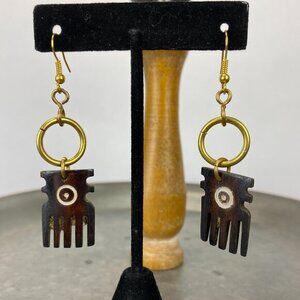 NWOT Handmade Kitana Bone Comb Earrings